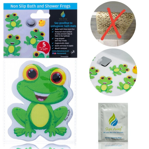 Anti Slip Kids Bath Stickers - Friendly Frog (5x Pack ) 1