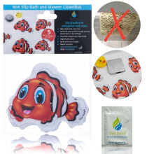 Anti slip Kids Bath Stickers - Clownfish ( 5x Pack )