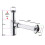 SPARES2GO Bottle Waste Trap 32mm Adjustable Chrome Silver 35mm Pipe Kitchen Bathroom Sink Basin Set 2