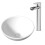 Morlaix Countertop Basin with High Rise Basin Mixer Tap Bundle - White 1
