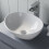 Roubaix Countertop Basin with High Rise Basin Mixer Tap Bundle - White 3