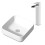 Cannes Countertop Basin with High Rise Basin Mixer Tap Bundle - White 1