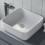 Cannes Countertop Basin with High Rise Basin Mixer Tap Bundle - White 3