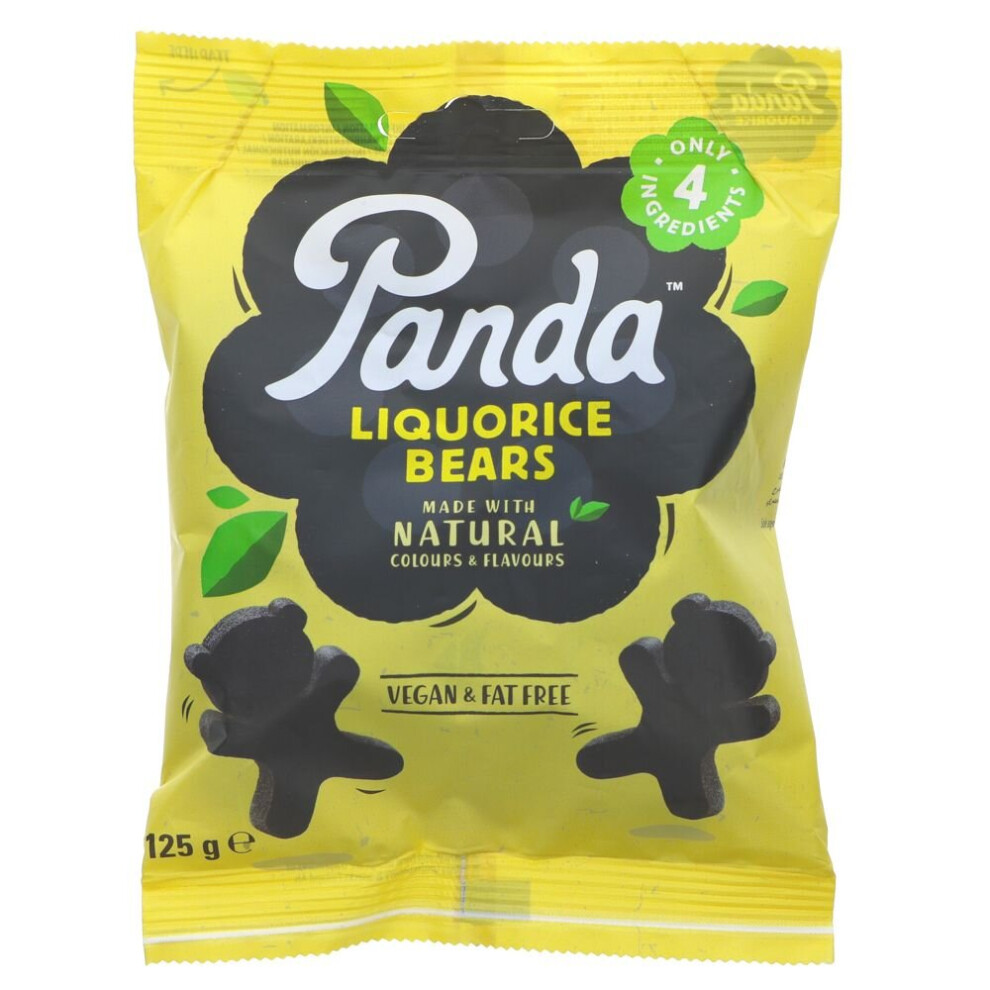 Panda All Natural Liquorice Bears - 125g ( pack of 12 )