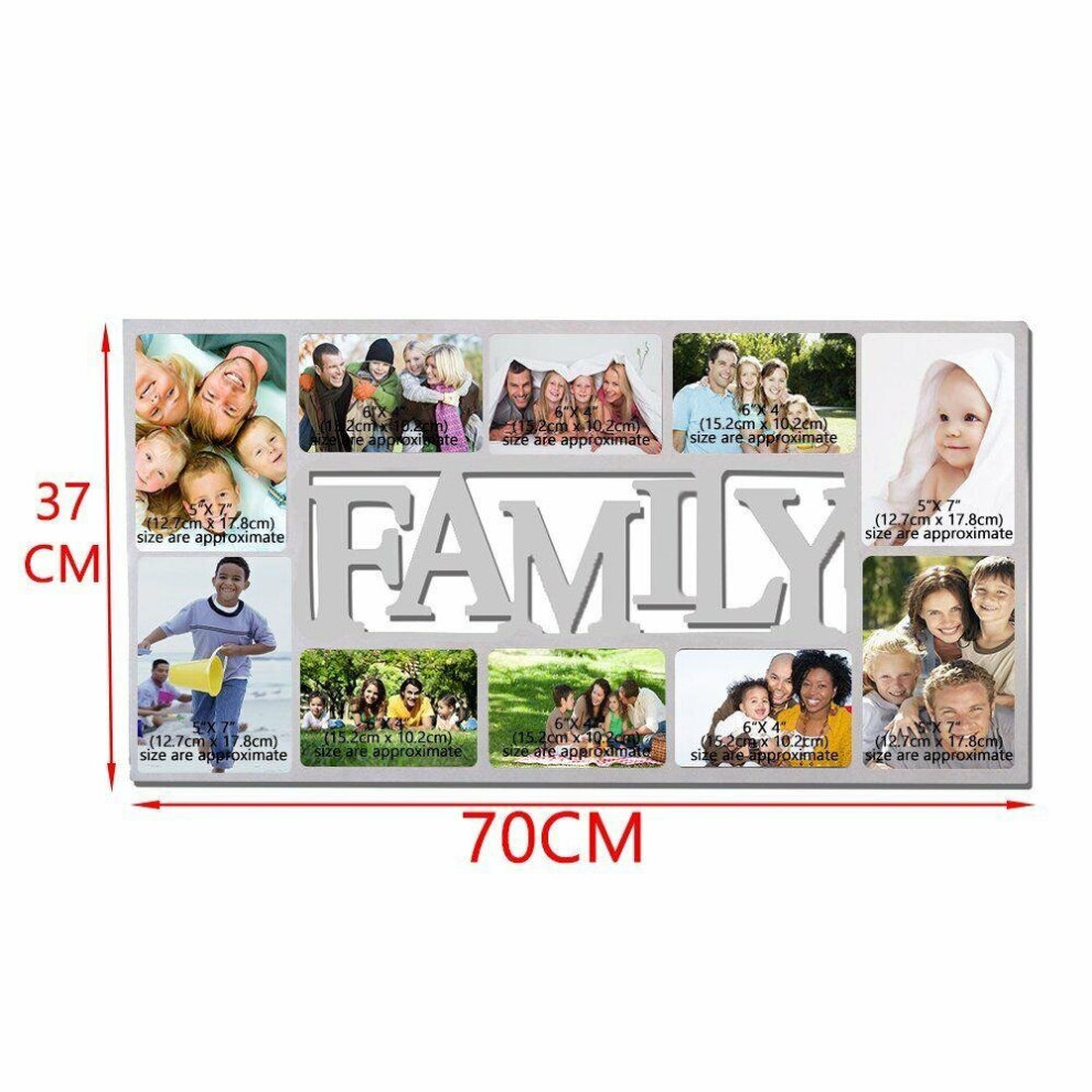 (Family White) Hampton&Stewart Collage Love Family Photo Frames