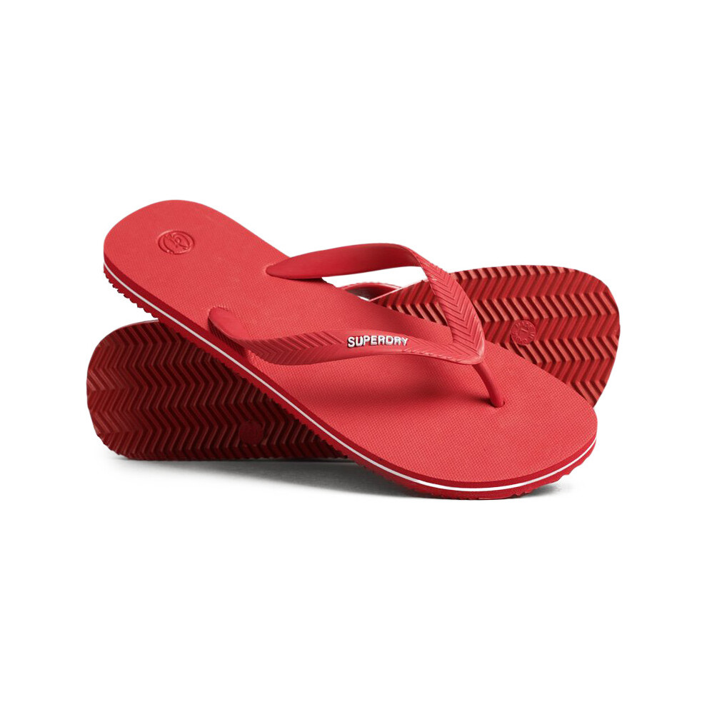 Superdry (M) Vintage Classic Flip Flops Uk S-L Men's Red Large
