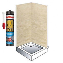 Sand Stone Easy-Fit Shower Kit Shower Kit 1200mm x 2400mmx 10mm