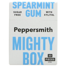 Peppersmith Mighty Box Spearmint Gum -50g ( pack of 18 )