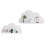 (White) Floating Wall Shelves Display Cloud shaped Shelf Home Office Set Of 2 1