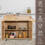 Costway Kitchen Island Cart Rolling Storage Trolley Cart w/ Lockable Casters 4