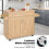 Costway Kitchen Island Cart Rolling Storage Trolley Cart w/ Lockable Casters 5