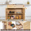 Costway Kitchen Island Cart Rolling Storage Trolley Cart w/ Lockable Casters 6