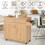 Costway Kitchen Island Cart Rolling Storage Trolley Cart w/ Lockable Casters 3