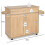 Costway Kitchen Island Cart Rolling Storage Trolley Cart w/ Lockable Casters 2