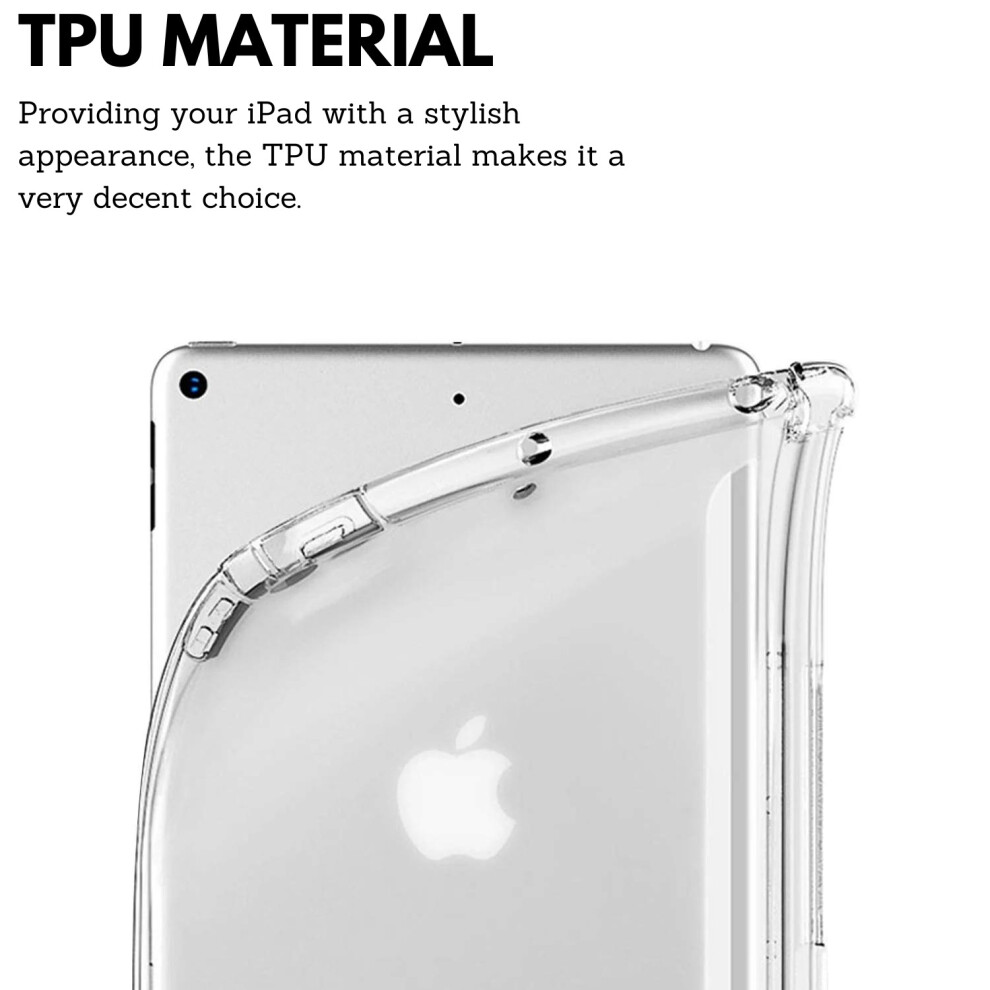 (Ipad Pro 11" (2018)) Bumper Gel Silicon Case Cover For Ipad Pro 12.9", Pro 11, 10.2, Air 1/2, 9.7, Mini 2/3/4/5 9Th 8Th 7Th 6Th 5Th 4Th 3Rd Gen Clear 7427262225720