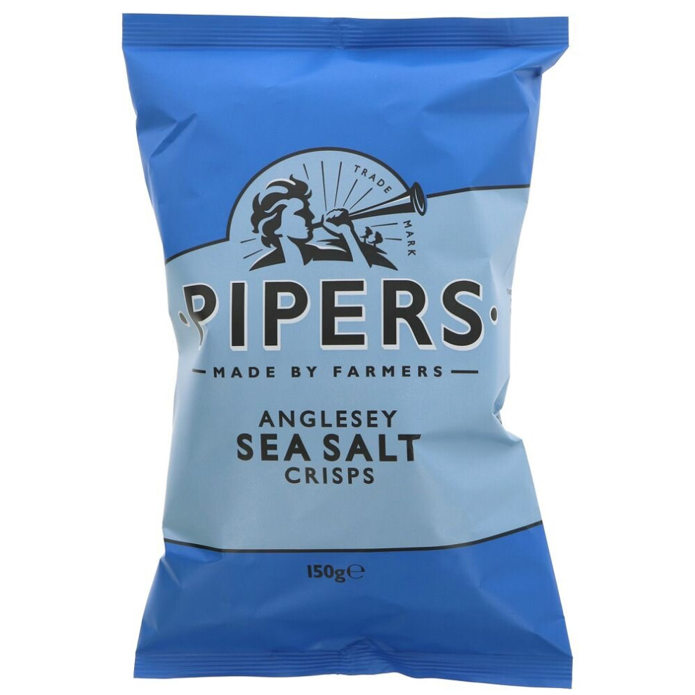 Pipers Crisps Anglesey Sea Salt -150g ( pack of 15 )