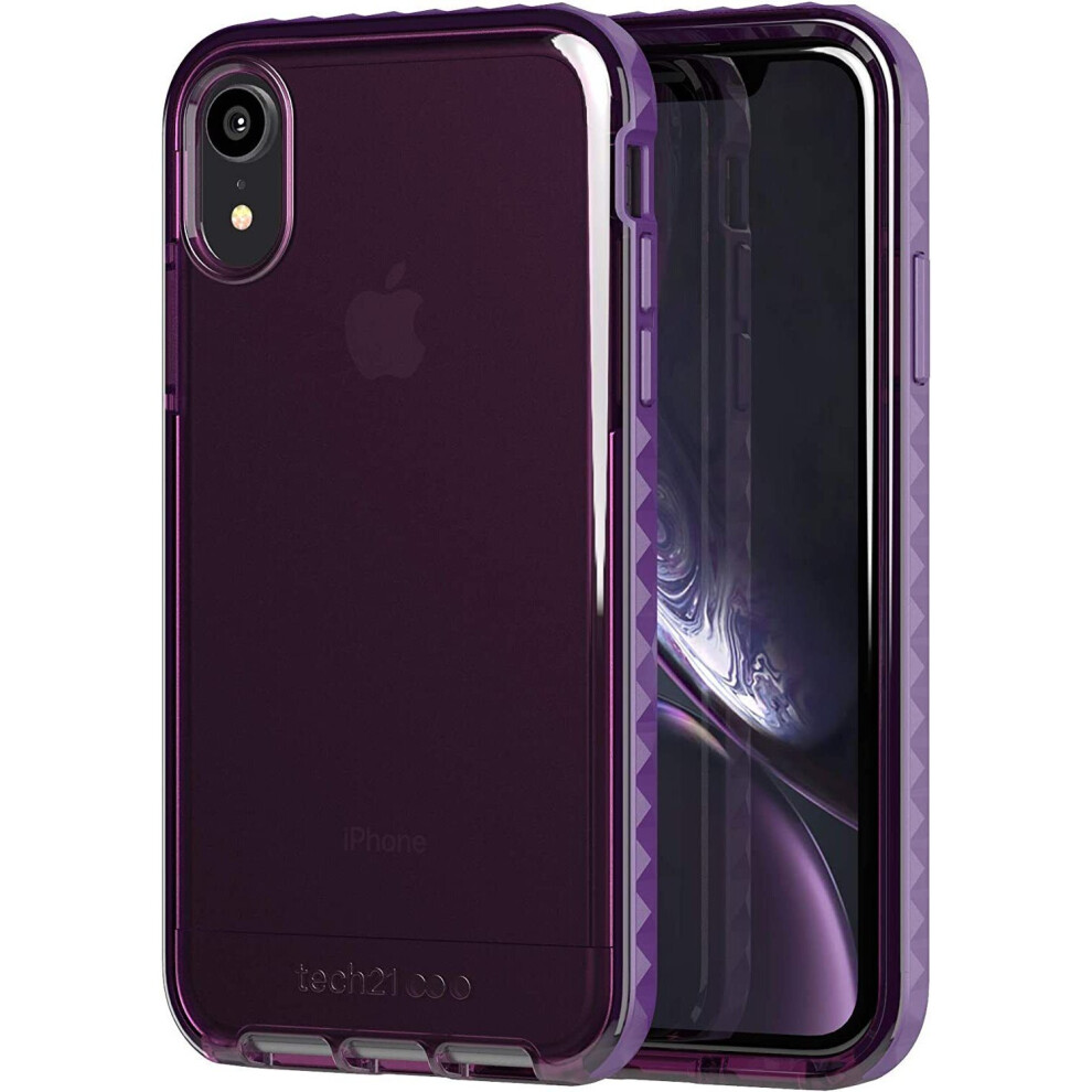 Tech21 Evo Rox Drop Protection Case Cover for Apple iPhone XR - Deep Purple