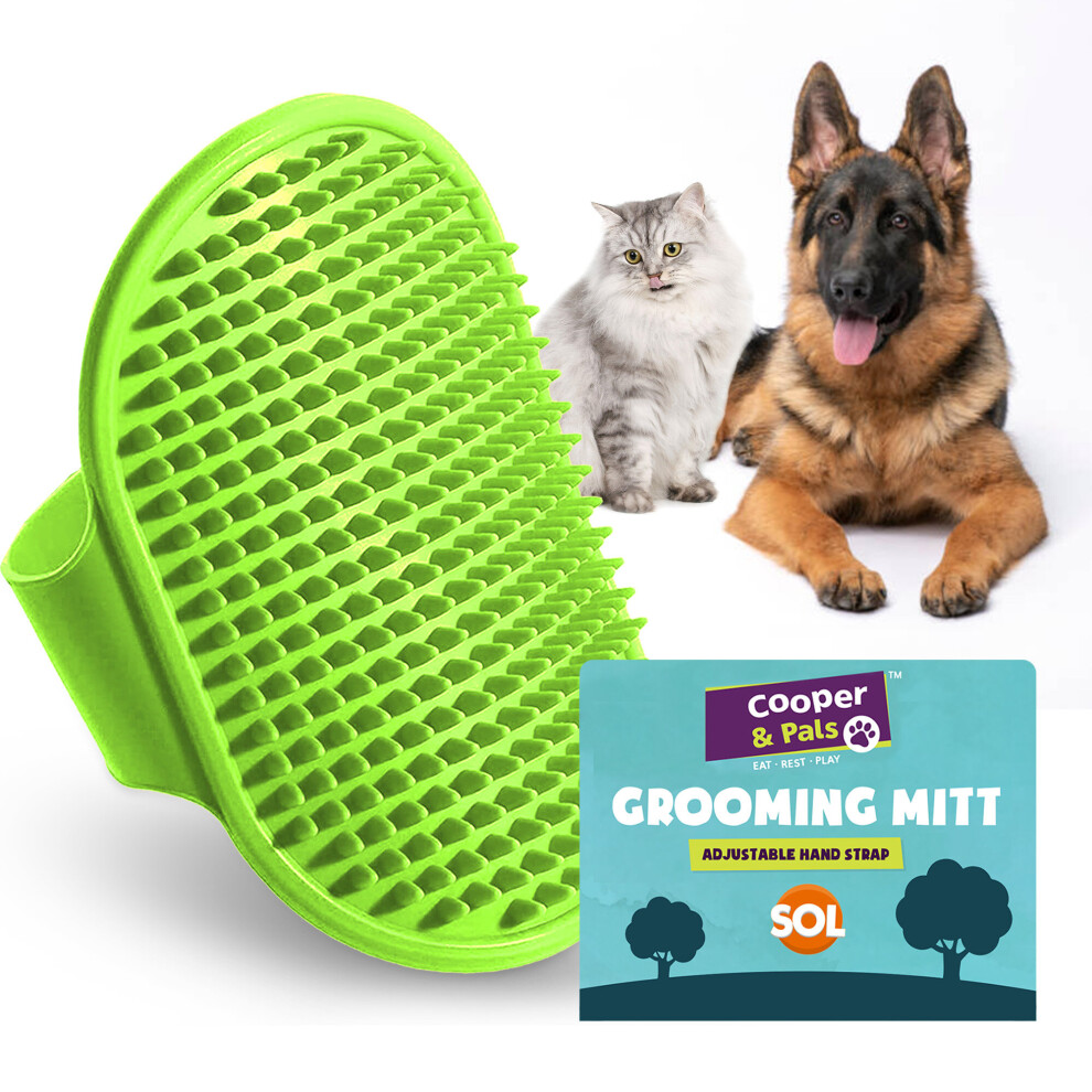 (Pack of 1) Dog Grooming Mitt Pet Brush | Cat Fur Deshedding