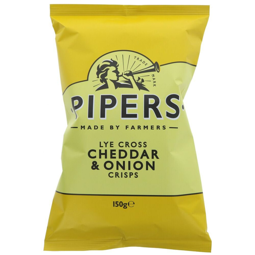 Pipers Crisps Lye Cross Cheddar & Onion -150G ( Pack Of 15 )