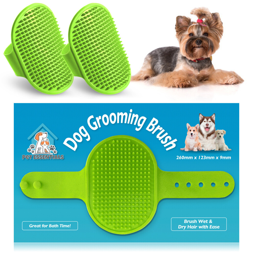 (Pack of 2) Dog Grooming Mitt Pet Brush | Cat Fur Deshedding