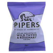 Pipers Crisps Wild Thyme & Rosemary - 40g ( pack of 24 )