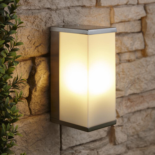 Trueshopping Biard Petre Stainless Steel Box Wall Light