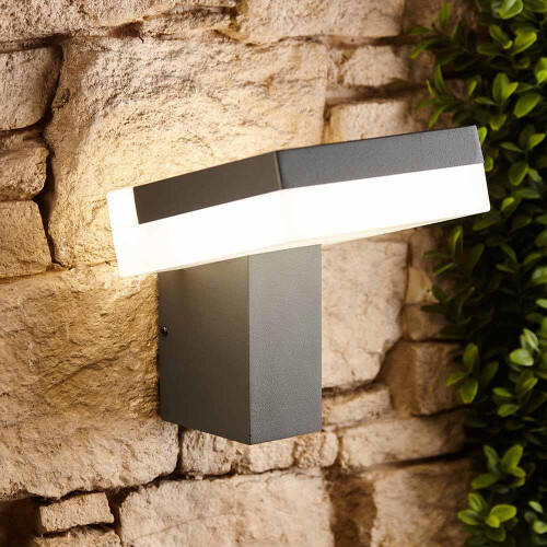 Trueshopping Biard Grey Angled Square Wall Light