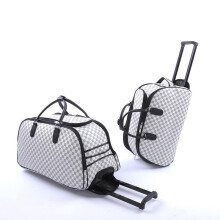 (Large White) Hampton&Stewart Ladies Travel Holdall Bag With Wheels