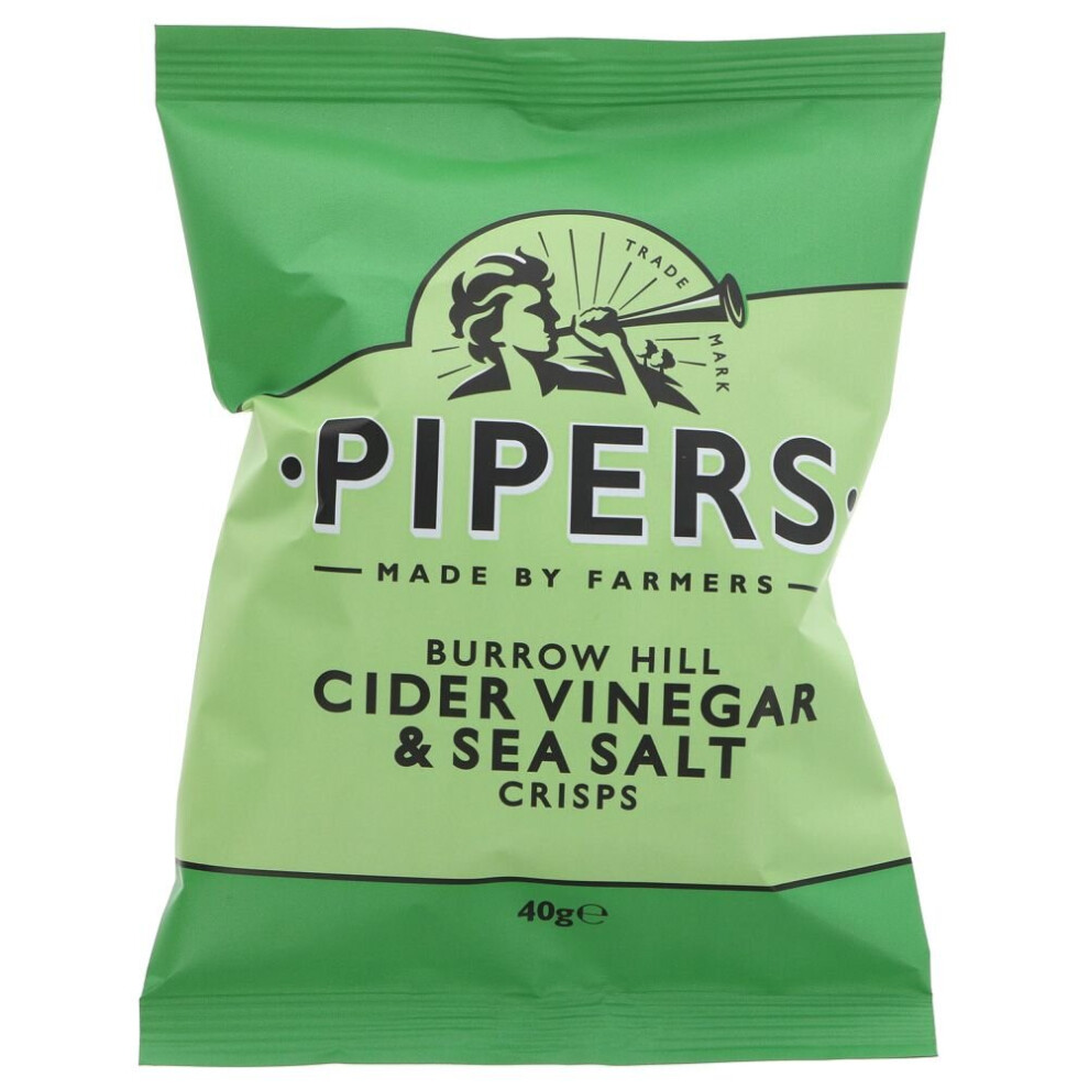 Pipers Crisps Cider Vinegar & Sea Salt -40g ( pack of 24 )