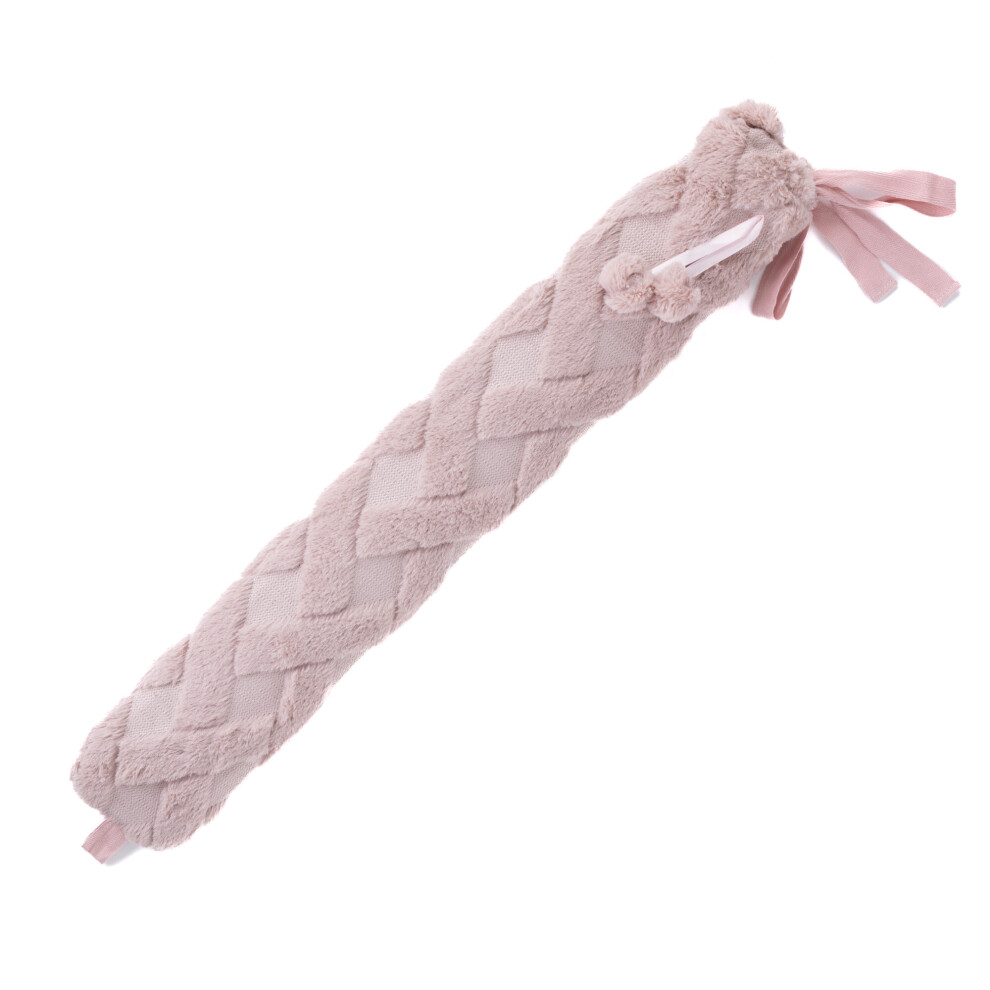 Livivo Pink (, Long) Hot Water Bottle With Soft Faux Fur Cover