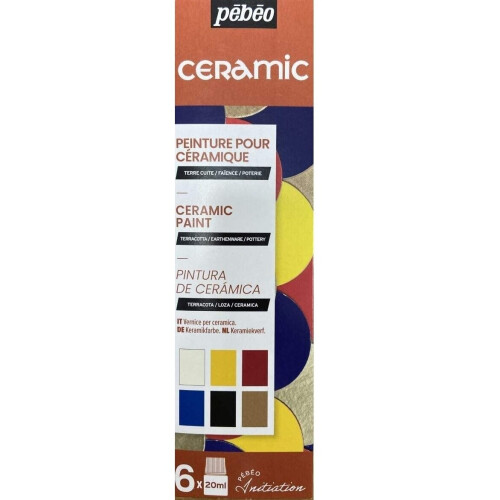 Ceramic Terracotta Pottery Earthenware Pebeo Paint Set 6 X 20ml