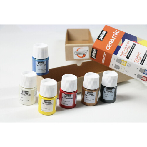 Ceramic Terracotta Pottery Earthenware Pebeo Paint Set 6 X 20ml 1