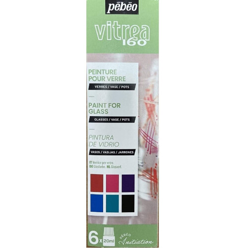 Pebeo Vitrea 160 Glass Paint 6x 20ml Initiation Set