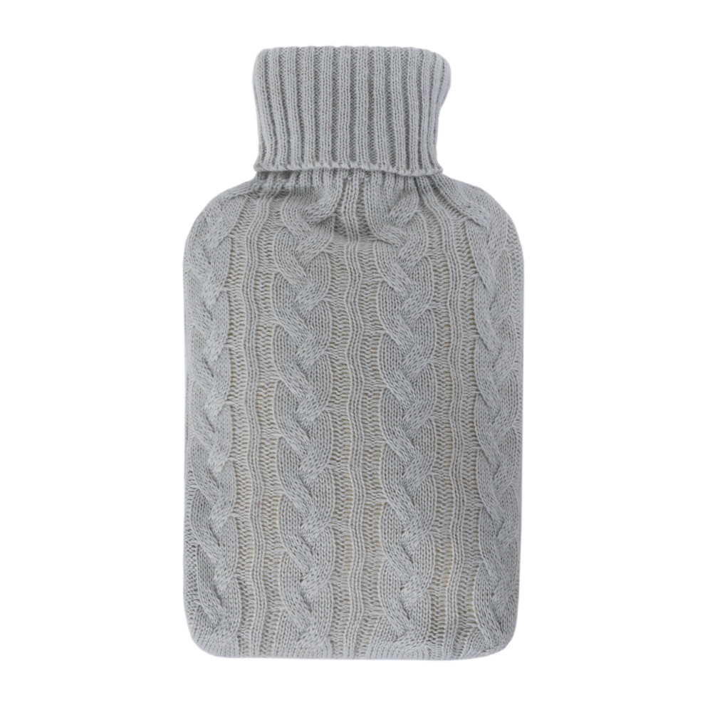 Livivo (Grey) 2L Large Natural Rubber Hot Water Bottle Grey