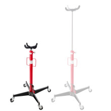 AREBOS Vertical 0.5T Hydraulic Gear Transmission Swivel Jack Lift Car Hoist | 500kg | height 105-185 cm | 4 swivel castors | foot pedal |red/black