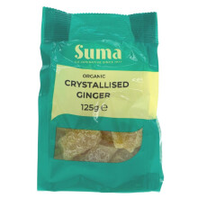 Suma Ginger - crystallised organic -125g (Pack of 6)