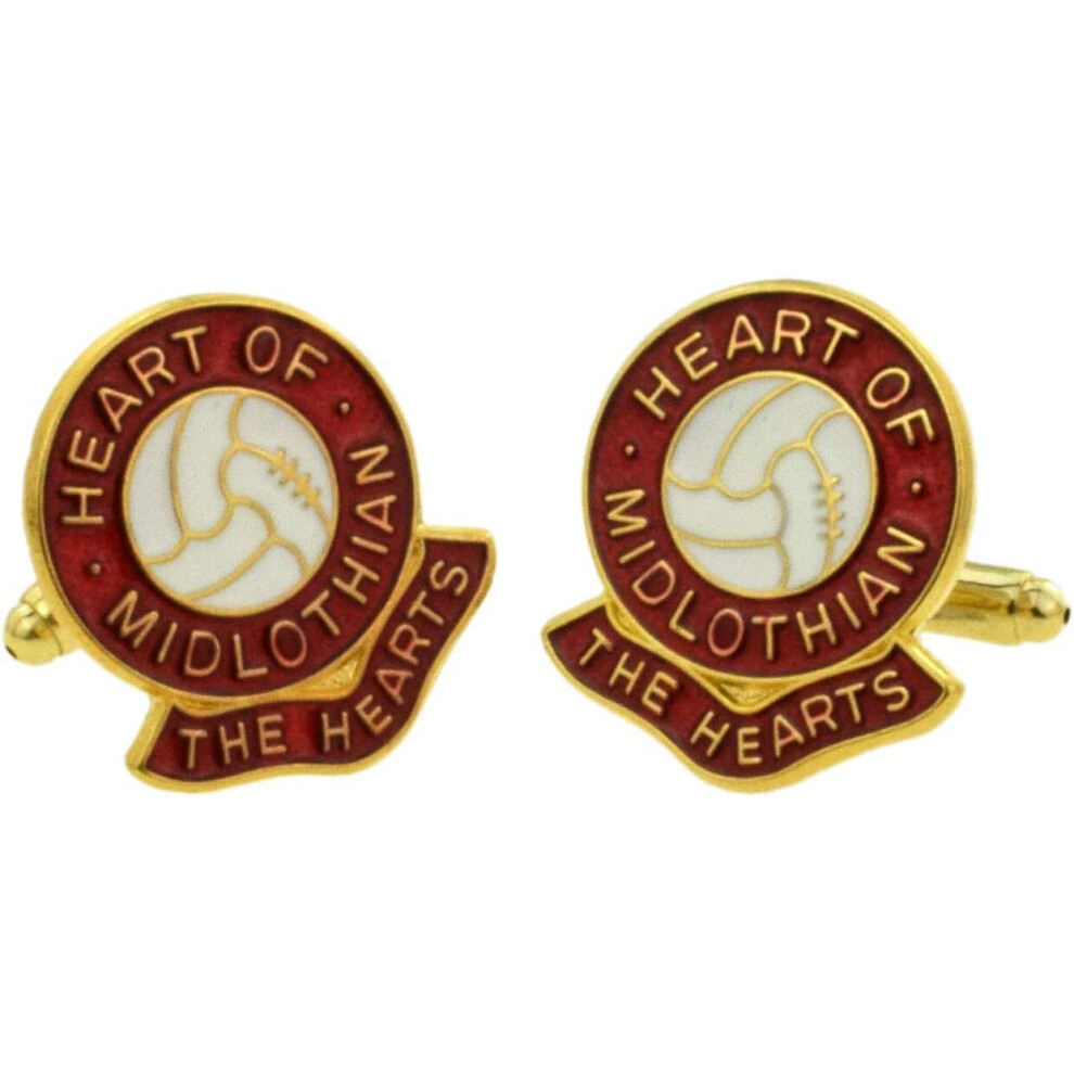 Knight Heart Of Midlothian Football Club Cufflinks Gold