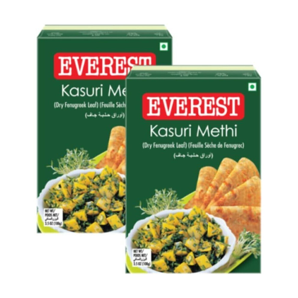 (Pack of 2, Kasuri Methi (dry leaves) 100g) Everest Seasoning Masala Powder - Mixture of Spice