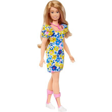 Barbie Fashionistas Doll #208 with Down Syndrome - First Barbie Celebrating Diversity, AFOs & Butterfly Symbol