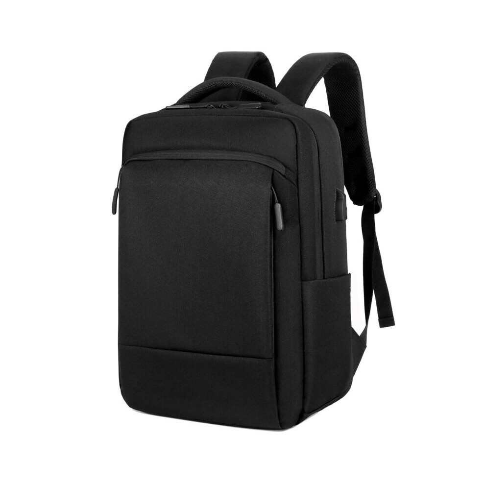 Mens Usb Business Backpack Man Large Capacity Travel Bag 15.6 Inch Computer Bag Student Schoolbag Black 885654994109