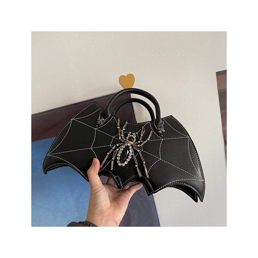 Dark Rhinestone Spider Bat Shape Crossbody Bag Goth Women Handbag and Purse Hand Bags Punk Animal Shoulder Bag Clutch-image-OPC-PC72DTV-NEW