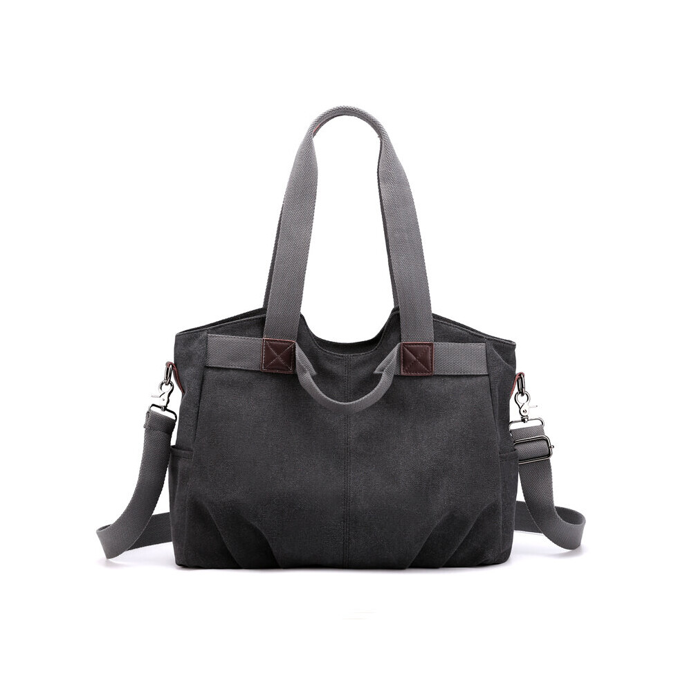 Solid Women Handbag Large Capacity Shoulder Bags Folding Handbags Tote Shopping Bag Leisure School Book Bags for Girl-image-OPC-PC72HHQ-NEW