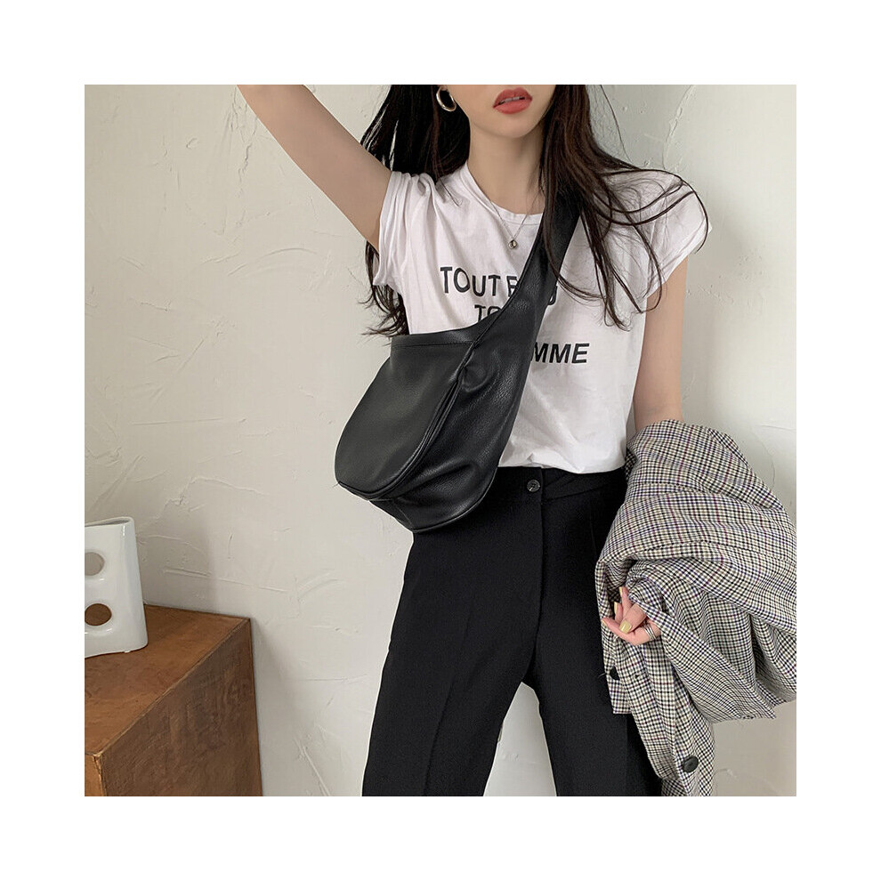 Womens Bag Style Large Capacity Dumpling Type Wide Shoulder Belt Leisure Armpit Crossbody Shoulder Bags-image-OPC-PC72HWH-NEW