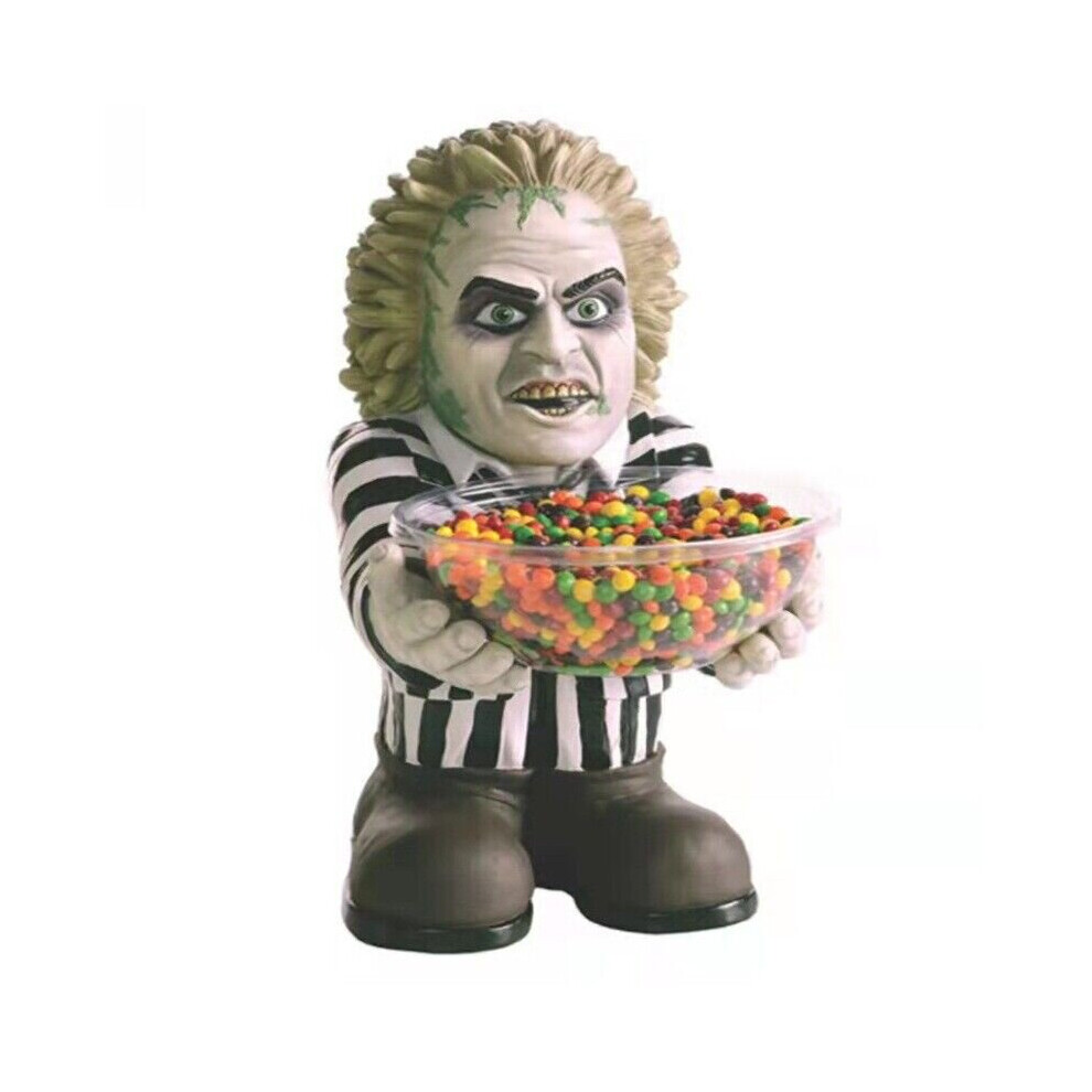 (C) Halloween Scary Clown Joker Killer Candy Bowl Holder Statue Home Party Decor