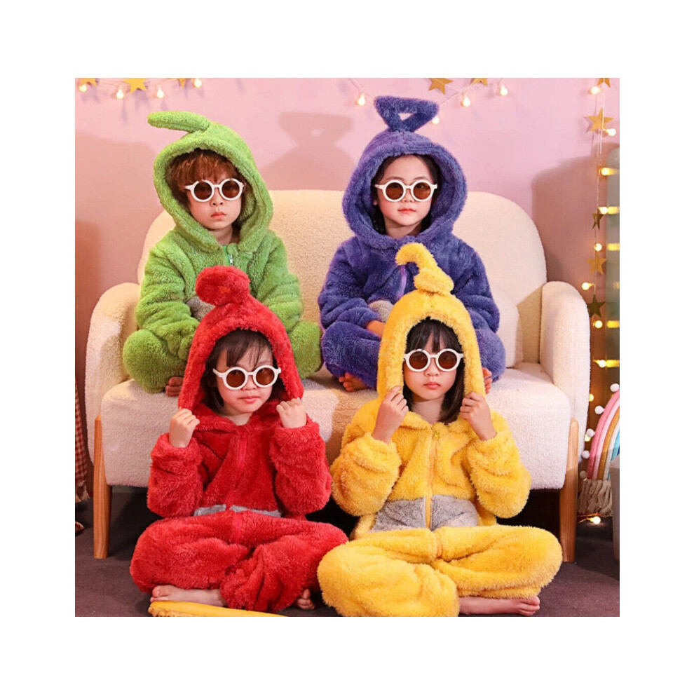 Photos - Fancy Dress Child Sleepwear Teletubbies Costume Disi Onesis Lala Cosplay Jumpsuit Christmas(Green, 140?140-150?)