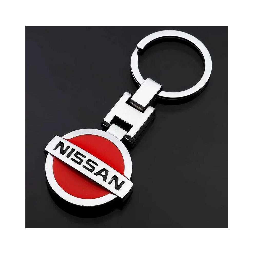 Nissan Chrome Metal Car Keychain Keyring Alloy Key Holder