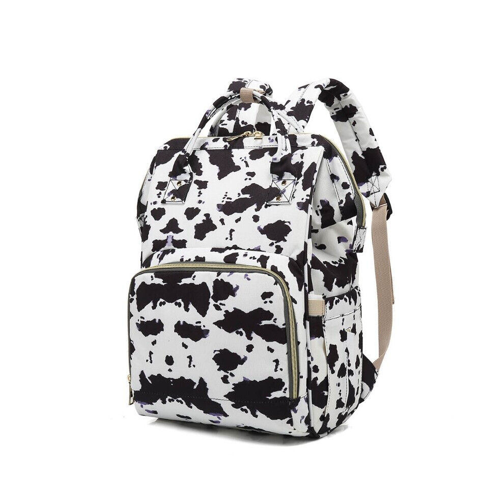 Cow Spots Print Diaper Bag Backpack Maternity Baby Changing Bag Backpacks