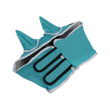 (  Blue, S) 2023 New Half or full face Padded Mesh Fly Mask Hood with Ears Horse