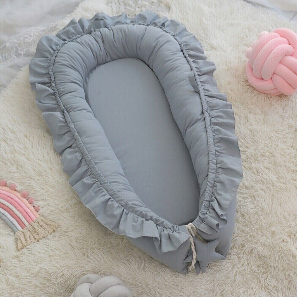 (  Blue Green) Newborn Baby Pod Nest Ruffle Cocoon Bed Sleep Cushion Sleeping Mat Sleepyhead