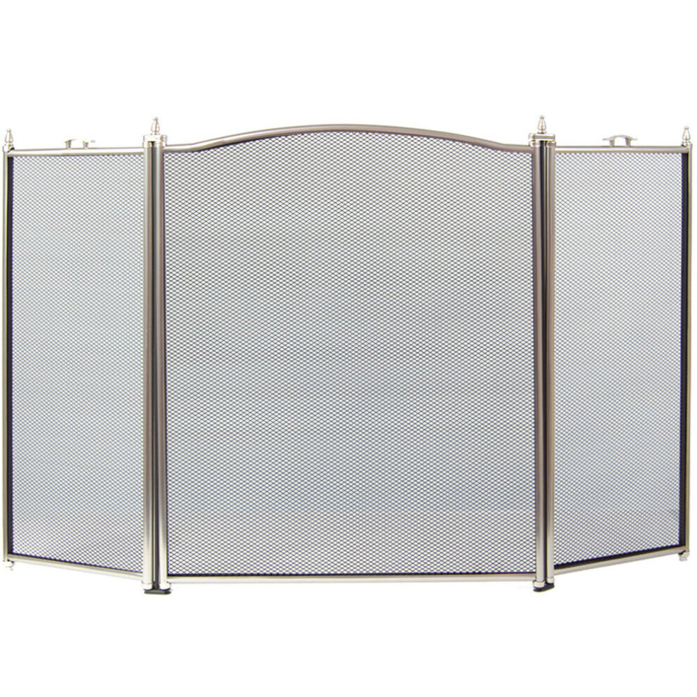 (Pewter) Denton 3 Panel Fire Guard Screen